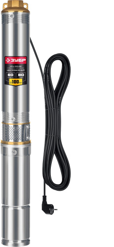 Насос скважинный центробежный 60м напор, 900 Вт ЗУБР НСЦ-100-60 ВИА