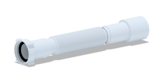 Гофра 1 1/2"х40/50 L=800мм (366-776мм, с накидной гайкой) АниПласт К106 