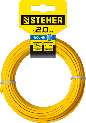 Леска для триммера КРУГ 2.0 мм 15 м STEHER ВИА