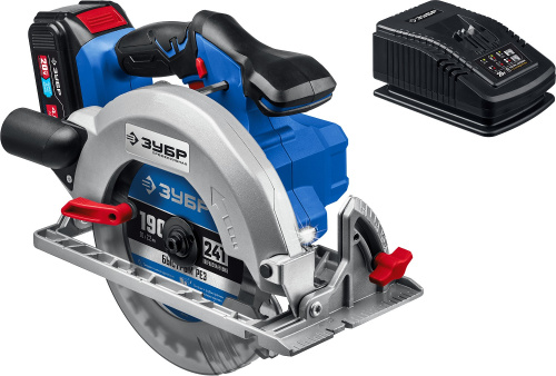 Пила циркулярная бесщеточная 20В 1 АКБ (4Ач) ЗУБР Профессионал (CPB-190-41) ВИА