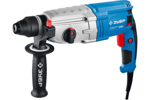 Перфоратор 800Вт 28 мм SDS Plus + БЗП мет. корпус ЗУБР Профессионал (ЗП-28-800 К) ВИА