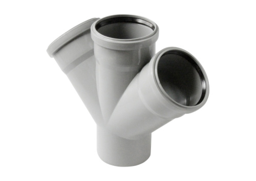 Крестовина РР-Н Ду110*110*45° серый б/нап ВИА