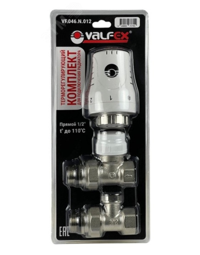 Комплект терморегулирующего оборудования для радиатора прямой 1/2" VALFEX ВИА
