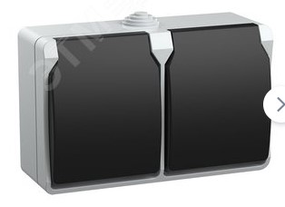 Розетка наружная 2-ая с заземлением с крышкой ФОРС IP54  IEK