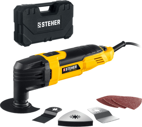 Реноватор, кейс, набор насадок OIS, 400 В, STEHER (MFT-400 SK) ВИА