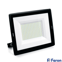 Прожектор светодиодный ДО-200w 6400К 19000Лм IP65 черный FERON ВИА