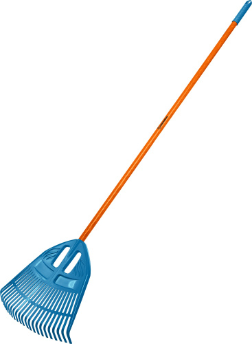 Грабли веерные ударопрочный пластик 23 зубца, фибергл.черенок, 500*50*1680мм GRINDA PP-23 FIBER 