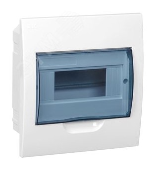 Щит распределительный встраиваемый ЩРв-П-8 IP41 пластик белый проз. дверь (222*208*92мм) IEK ВИА