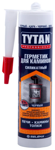 Герметик для каминов черный Tytan Professional 280мл ВИА