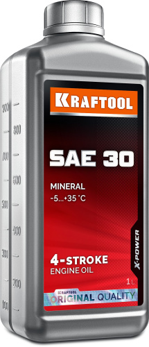 Масло минеральное для 4-х тактных двигателей SAE 30 1 л KRAFTOOL ВИА