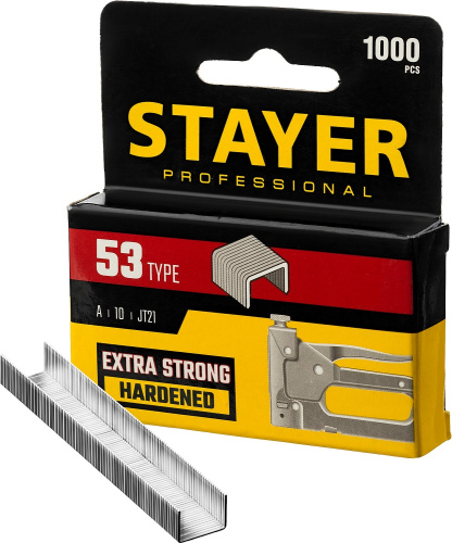 Скобы для степлера узкие 12 мм тип 53, 1000 шт STAYER
