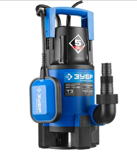 Насос дренажный для грязной воды 750Вт ЗУБР Профессионал ВИА 