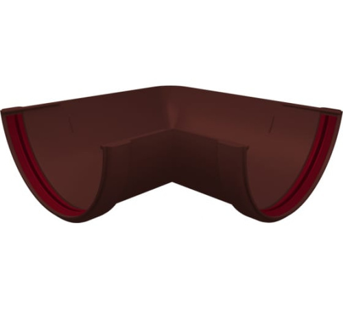 Угол желоба универсальный ПВХ стандарт шоколад 90 град.GL 