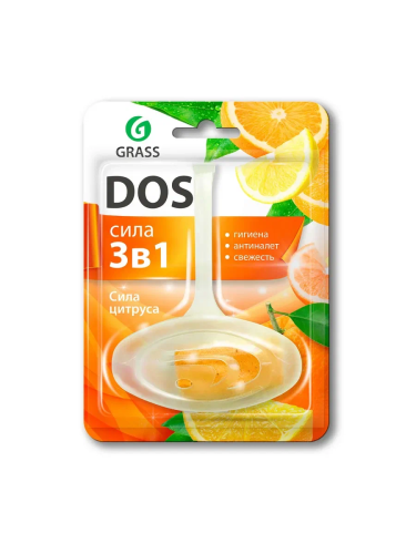 Освежитель для унитаза (подвесной блок) 3 в 1 "Сила цитруса" DOS ВИА