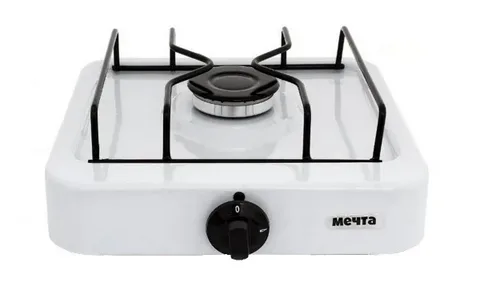 Плитка газовая Мечта 100м 1 конфорка 27,5*27,5*8см 1,7 кВт БЕЛАЯ эмаль Златмаш ВИА