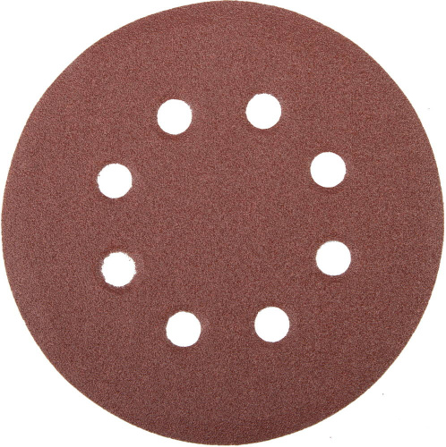 Круг шлифовальный универсал. из абразив.бумаги 8 отверстий Р80 125мм, уп/5шт STAYER MASTER ВИА