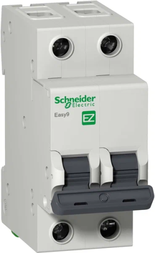 Выключатель автоматический двухполюсный 16A C 4.5кА SCHNEIDER EASY 9 ВИА