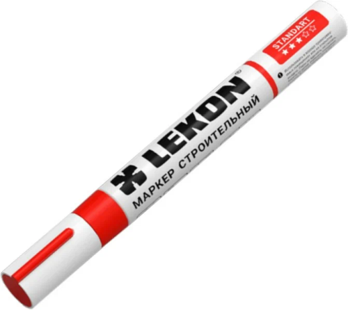 Маркер-краска с нитроэмалью красный круглый наконечник 4 мм LEKON ВИА