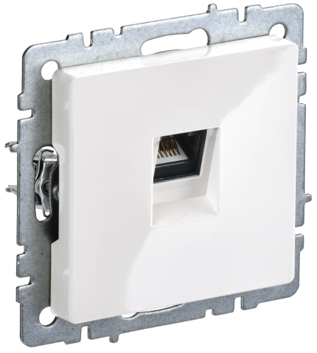 Розетка компьютерная RJ45 кат.5E РК10-БрБ белый BRITE ВИА