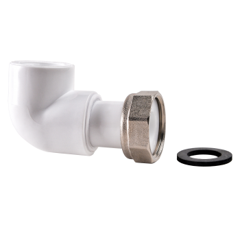 Угольник полипропиленовый с накидной гайкой Дн20*1/2" РВК