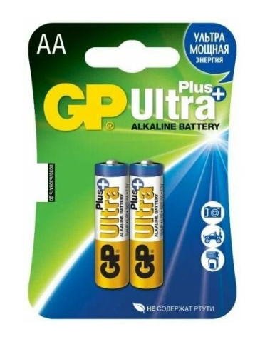 Элемент питания GP Ultra Plus 15A LR6/316 (АА) (упак/2шт) ВИА