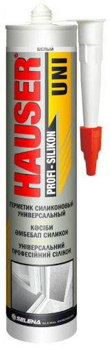 Герметик силиконовый универсальный белый Hauser UNI 260 мл 