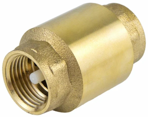 Клапан обратный латунь 3001 Ду32 пружинный Ру10 ВР Aquasfera ВИА