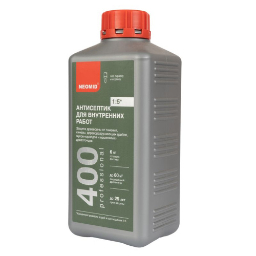 Препарат Неомид 400 антисептик для внутренних работ 1:5 1л ВИА 