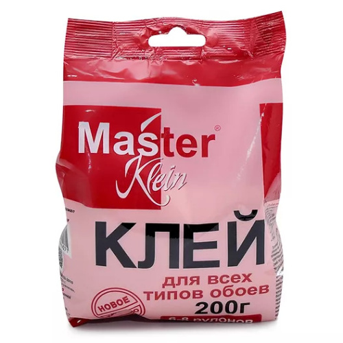 Клей обойный для всех типов (мягкая пачка) Master Klein 200гр 