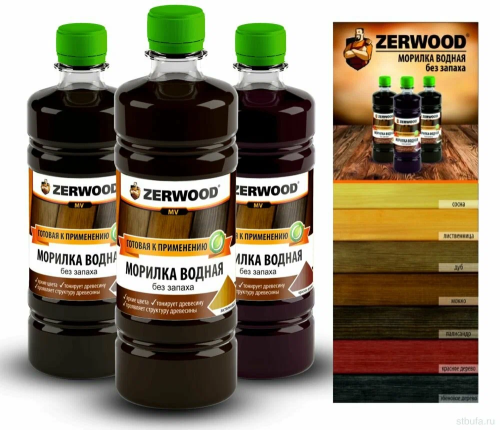 Морилка водная ZERWOOD MV Мокко бутылка ПЭТ 0,5л 