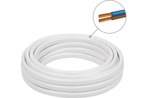 Провод "шнур" соединительный ШВВП 2х0.75 (20м/шт) ВИА