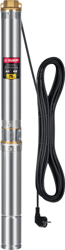 Насос скважинный центробежный 40м напор, 550 Вт ЗУБР НСЦ-75-40