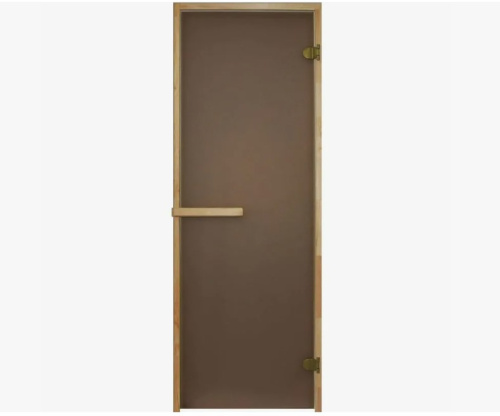 Дверь для бани Стандарт сосна, стекло бронза матовое 700*1900*8 ВИА