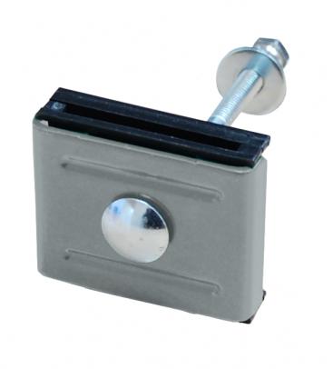 Крепление 3D (скоба под саморез/болт/винт) темно-серый RAL7024 усиленная 40*40*2