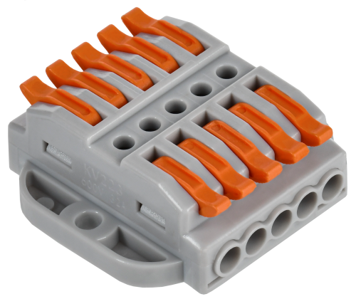 Строительно-монтажная клемма СМК 222-4155P проходная с площадкой (4шт/упак) IEK ВИА