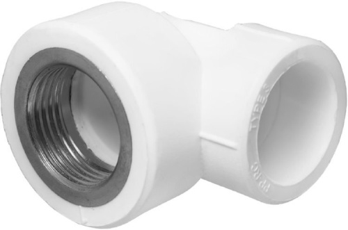 Угольник РР-R комбинир. белый Дн32*3/4" ВР ВИА