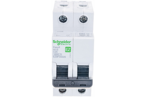 Выключатель автоматический двухполюсный 63A C 4.5кА SCHNEIDER EASY 9 ВИА