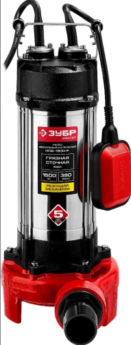 Насос фекальный с режущим механизмом 1500Вт ЗУБР ВИА