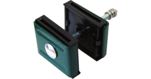 Крепление 3D (скоба под саморез/болт/винт) зеленый RAL6005 усиленная 40*40*2 