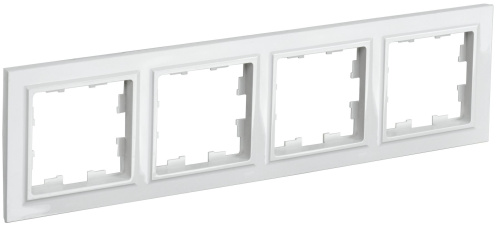 Рамка 4 поста РУ-4-БрБ белый BRITE ВИА