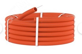 Труба гофрированная ПНД оранжевая d20мм с зондом лёгкая 25м 7192025 DKC