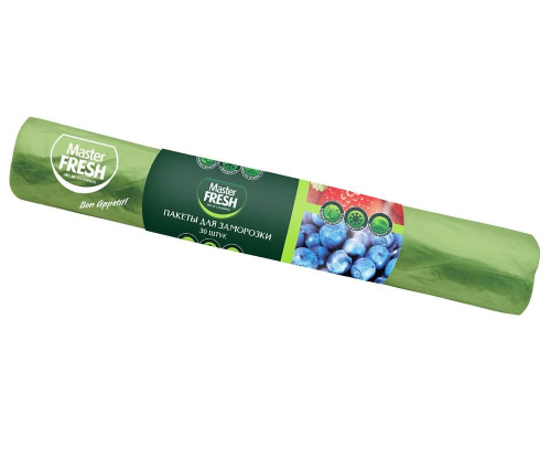 Пакеты для заморозки уп/30шт САЛАТОВЫЕ С ПРИНТОМ 20мкм Master FRESH 4067 ВИА