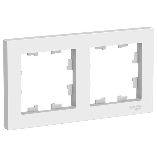 Рамка двухпостовая универсальная белый ATLASDESIGN  ВИА