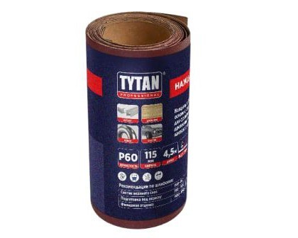 Бумага наждачная водостойкая в рулоне P80 115х4500мм TYTAN Professional 