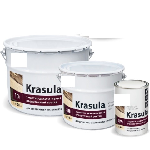 Защитно-декоративный состав Krasula графит Норт 3 л ВИА