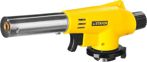 Горелка газовая на баллон с цанговым соед., с пъезоподжигом, 1300° STAYER MaxTerm MG100