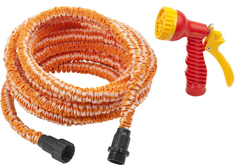 Шланг поливочный удлиняющийся распылитель пистолетный, 7,5-22 м GRINDA PS-22 ВИА