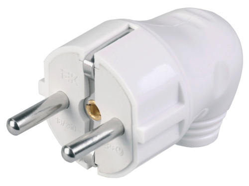 Евровилка угловая белая 16А IEK