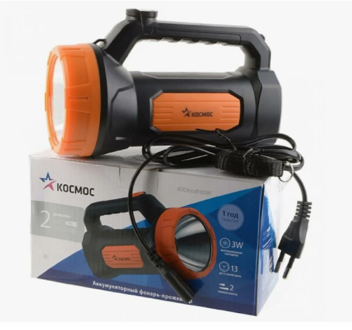 Фонарь-прожектор аккумуляторный KOCAccu9103W,  3W LED, аккум. 4V 1,2Ah, 150Lm  ВИА