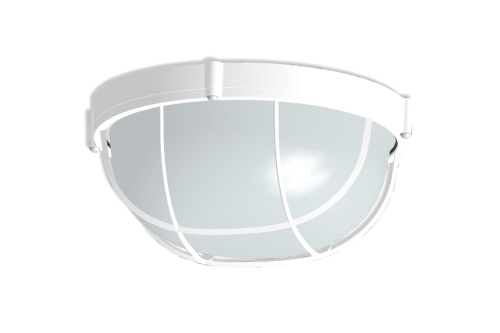 Светильник НПП-03-100-010 IP65 Банник 1102 Круг большой матовый/корпус с решеткой белый ЭЛЕТЕХ ВИА